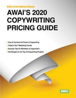 Awai's 2020 Copywriting Pricing Guide