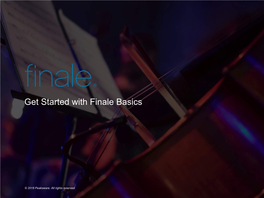 Get Started with Finale Basics