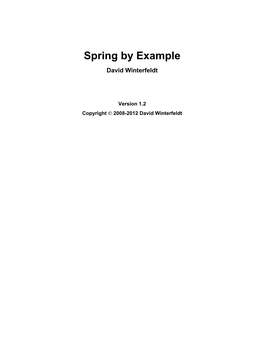 Spring by Example Web Module