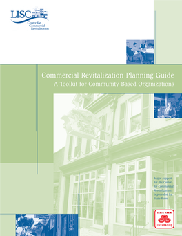 Commercial Revitalization Planning Guide a Toolkit for Community Based Organizations