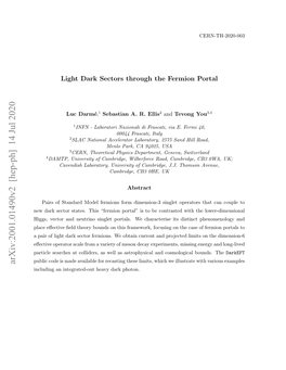 Arxiv:2001.01490V2 [Hep-Ph] 14 Jul 2020 Including an Integrated-Out Heavy Dark Photon