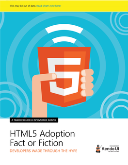 HTML5 Adoption Fact Or Fiction