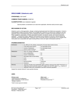 Zoledronic Acid