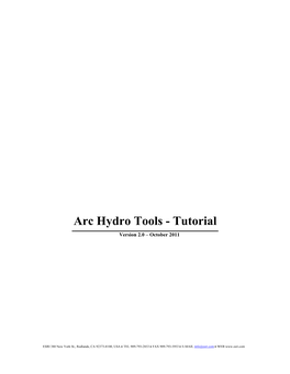 Arc Hydro Tools - Tutorial