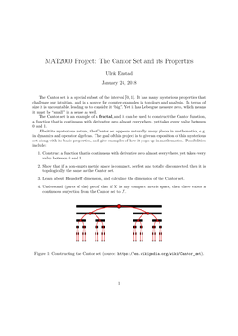 The Cantor Set and Its Properties