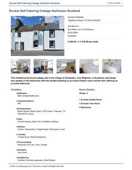 Ducket Self Catering Cottage Garlieston Scotland