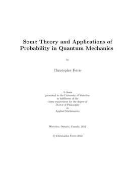 Christopher Ferrie, Phd Thesis