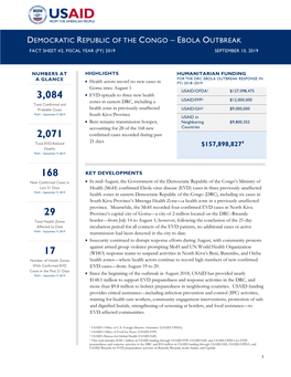 Ebola Outbreak, Fact Sheet #2