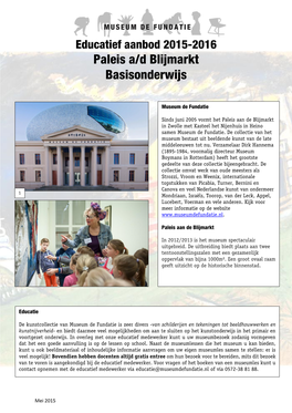 Paleis A/D Blijmarkt Basisonderwijs