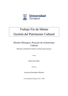 Trabajo Fin De Máster Gestión Del Patrimonio Cultural