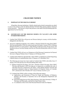 Chancery Notice