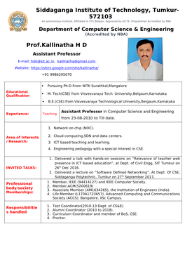 572103 Prof.Kallinatha H