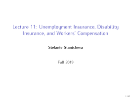 Unemployment and Disability Insurance and Workers