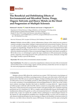 The Beneficial and Debilitating Effects of Environmental and Microbial