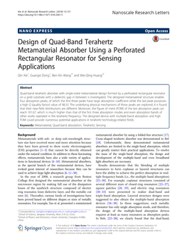 Design of Quad-Band Terahertz Metamaterial Absorber Using A