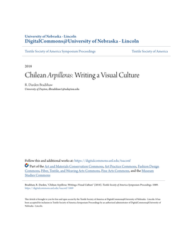 Chilean Arpilleras: Writing a Visual Culture R