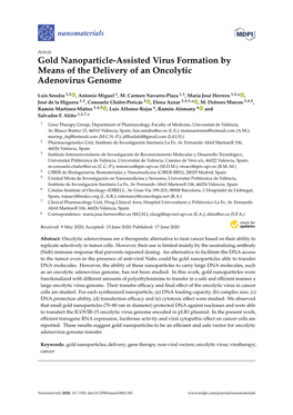 Gold Nanoparticle-Assisted Virus Formation by Means of the Delivery of an Oncolytic Adenovirus Genome