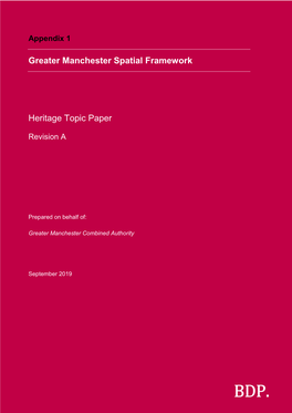 2.1. Apendix 1. Heritage Topic Paper