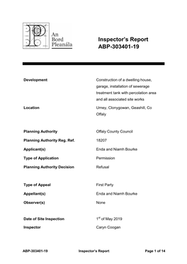 Inspector's Report ABP-303401-19