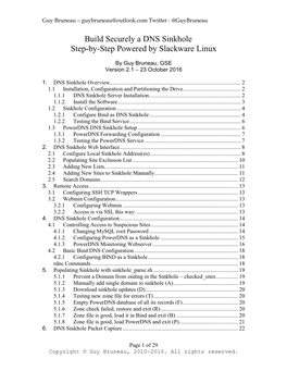 Build Securely a DNS Sinkhole Step-By-Step Powered by Slackware Linux