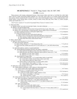 105. KENGYILIA C. Yen & JL Yang, Canad. J. Bot. 68