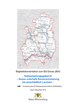 Begleitdokumentation Zum BG Donau (BW)