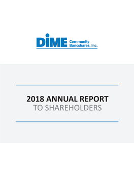 2018 Annual Report to Shareholders Annual Meeting of Shareholders