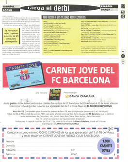 Carnet Jove Del Fc Barcelona;0]