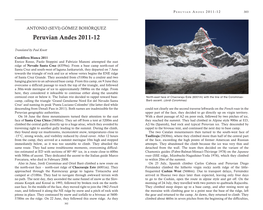 Peruvian Andes 2011-12
