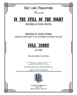 In the Still of the Night Full Score