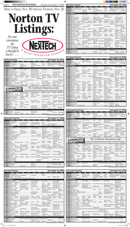 06 11-17-09 TV Guide.Indd 1 11/17/09 8:17:52 AM