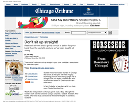 Don't Sit up Straight! | Chicago Tribune