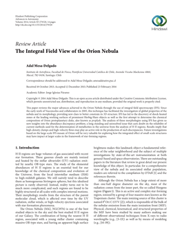 Review Article the Integral Field View of the Orion Nebula