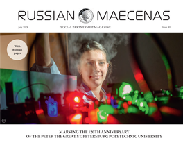 Marking the 120Th Anniversary of the Peter the Great St. Petersburg Polytechnic University