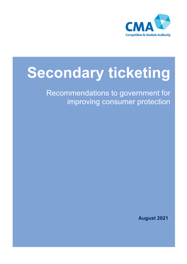 Secondary Ticketing Report