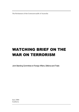 Full Report for Watching Brief on the War on Terrorism
