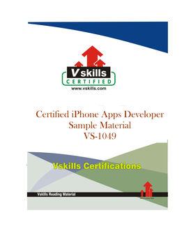 VS-1049 Certified Iphone Apps Developer Sample Material