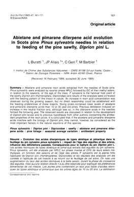 Abietane and Pimarane Diterpene Acid Evolution to Feeding of the Pine