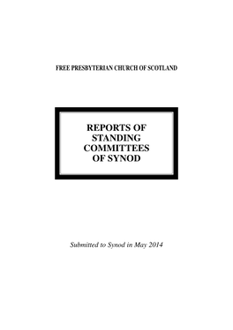 Synod Reports 2014