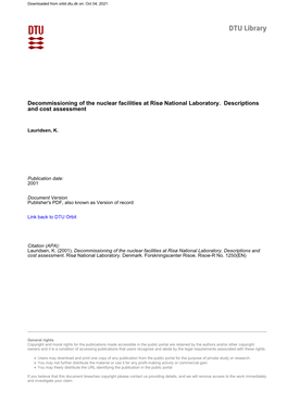 3 Description of the Nuclear Facilities at Risø National Laboratory