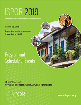 ISPOR 2019 the Professional Society for Health Economics and Outcomes Research