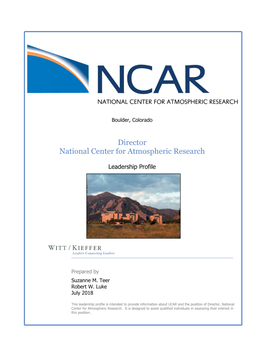 Director National Center for Atmospheric Research