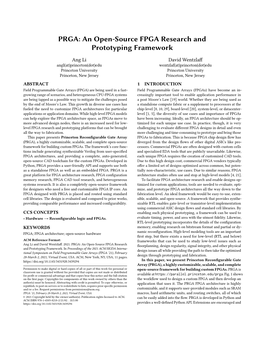 An Open-Source FPGA Research and Prototyping Framework