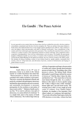 Ela Gandhi : the Peace Activist