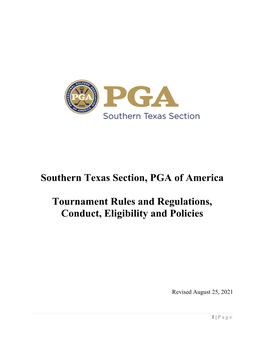 Southern Texas Section, PGA of America Tournament