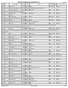 SAVORY's GARDENS 2021 BARE ROOT LIST Pdf 2 18 21 2 Current