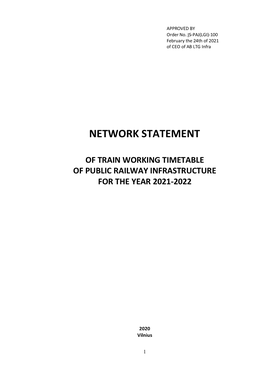 Network Statement