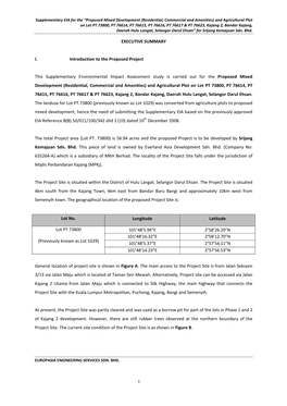 Supplementary EIA for the “Proposed Mixed Development (Residential