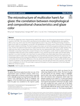 The Microstructure of Multicolor Hare's Fur Glaze