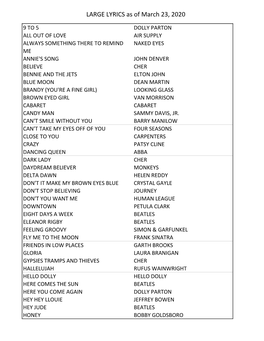 Sing Along Titles As of 20200123.Xlsx